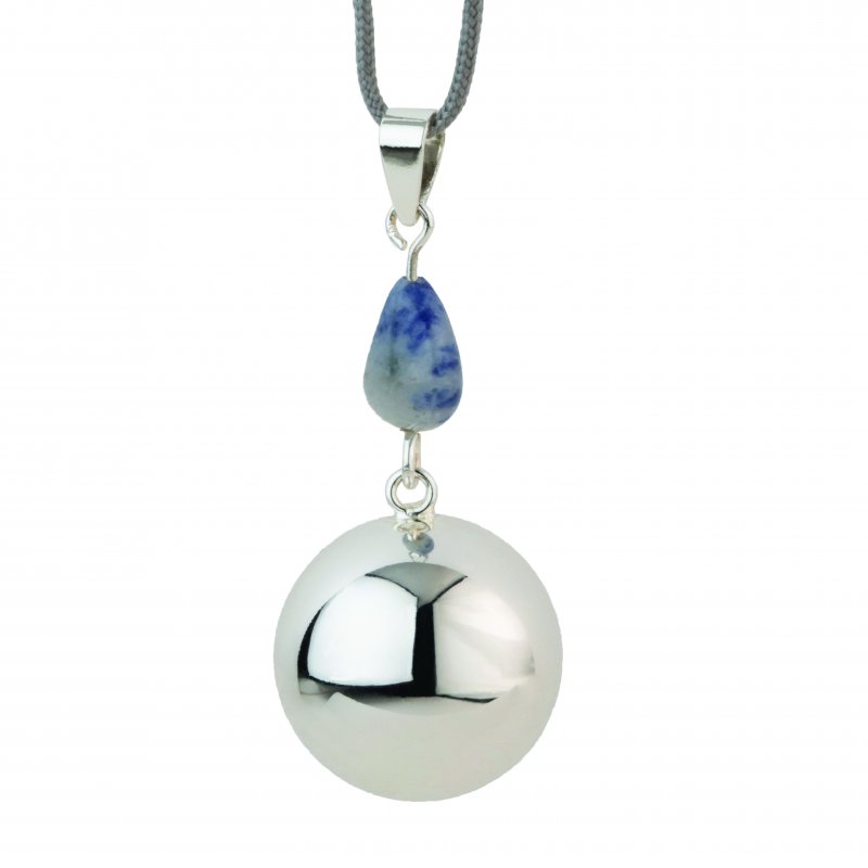 E-shop Bola Tehotenská rolnička FANTASY Silver bluegrey stone