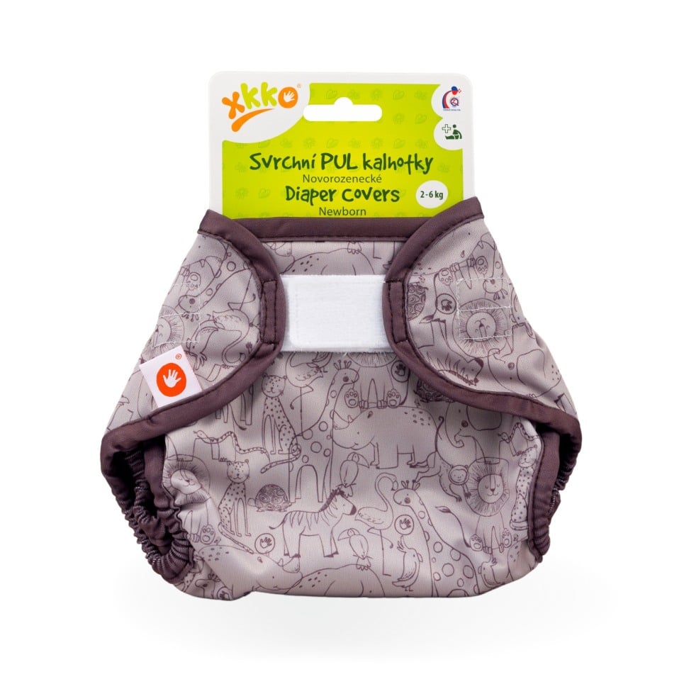 E-shop XKKO Vrchné plienkové nohavičky Newborn - Safari Atmosphere