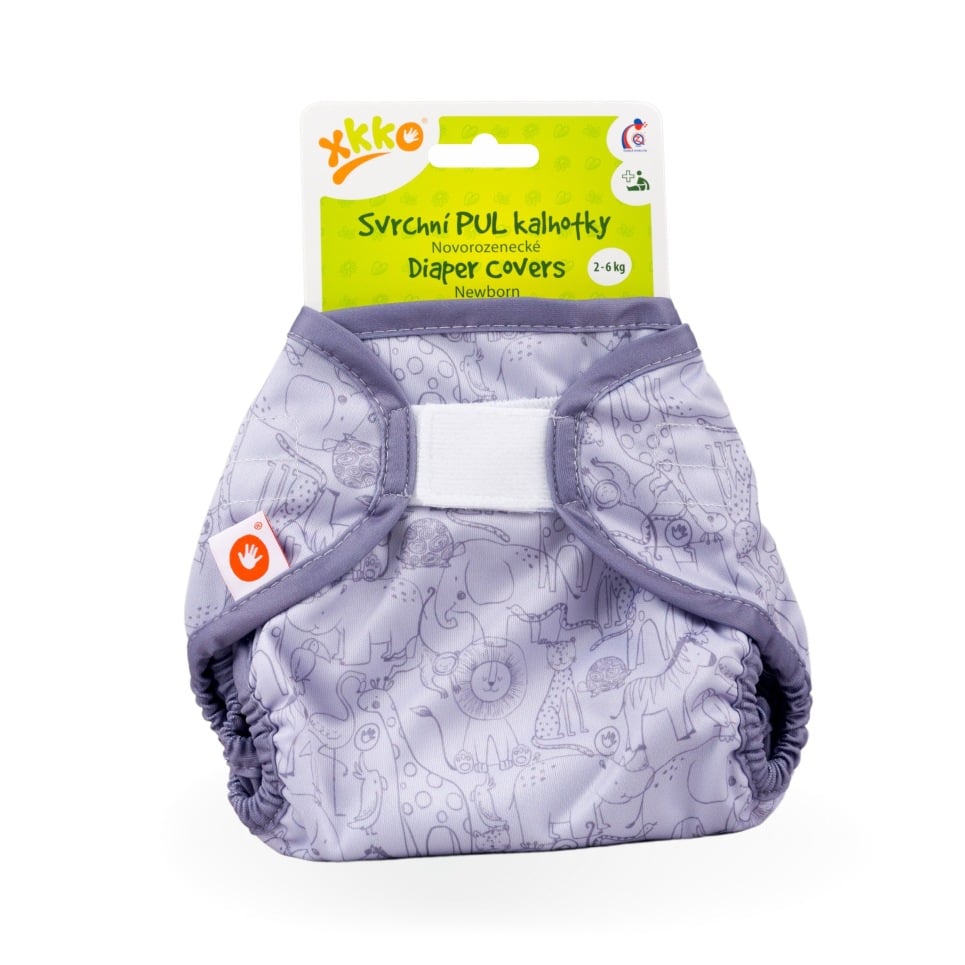 E-shop XKKO Vrchné plienkové nohavičky Newborn - Safari Lavender Aura