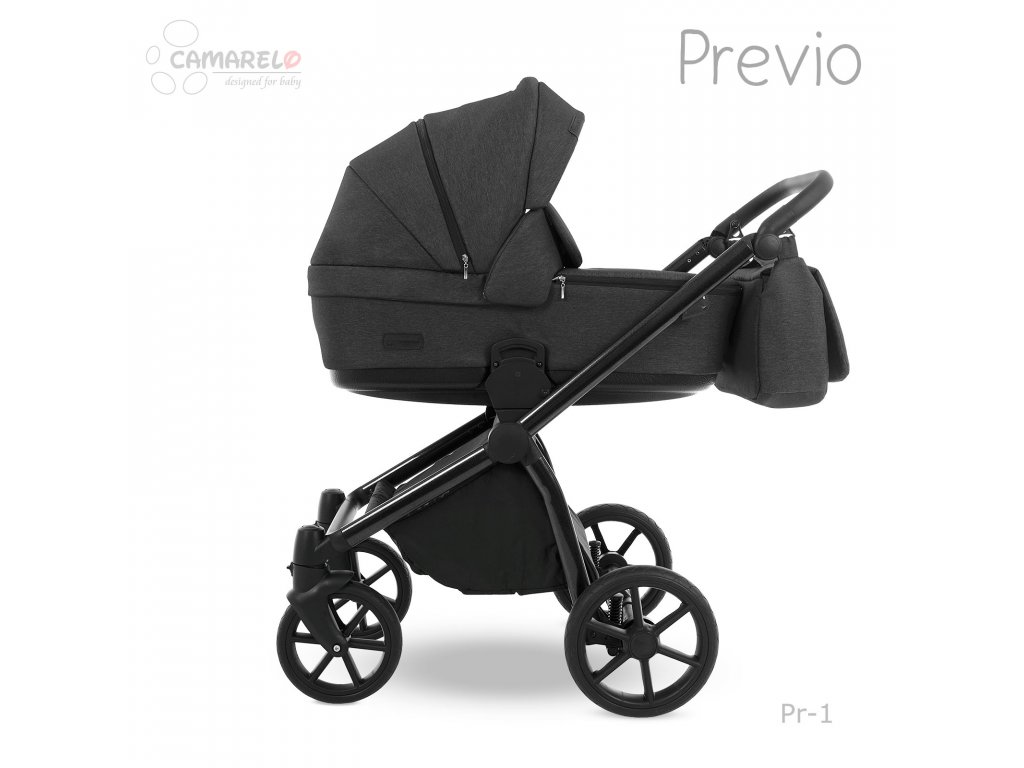 E-shop Camarelo kombinovaný kočík Previo , 2-kombinácia, 01 tmavo šedá