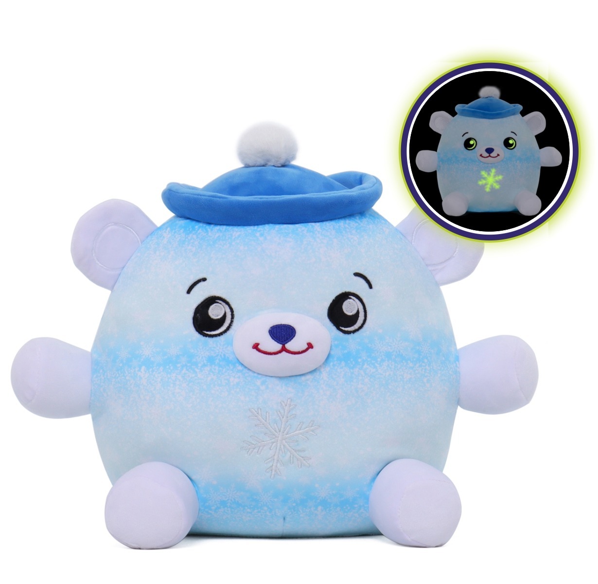 E-shop Dream Beams - Svietiaci plyšák/vankúšik, Polárny Medveď Mike, 18cm