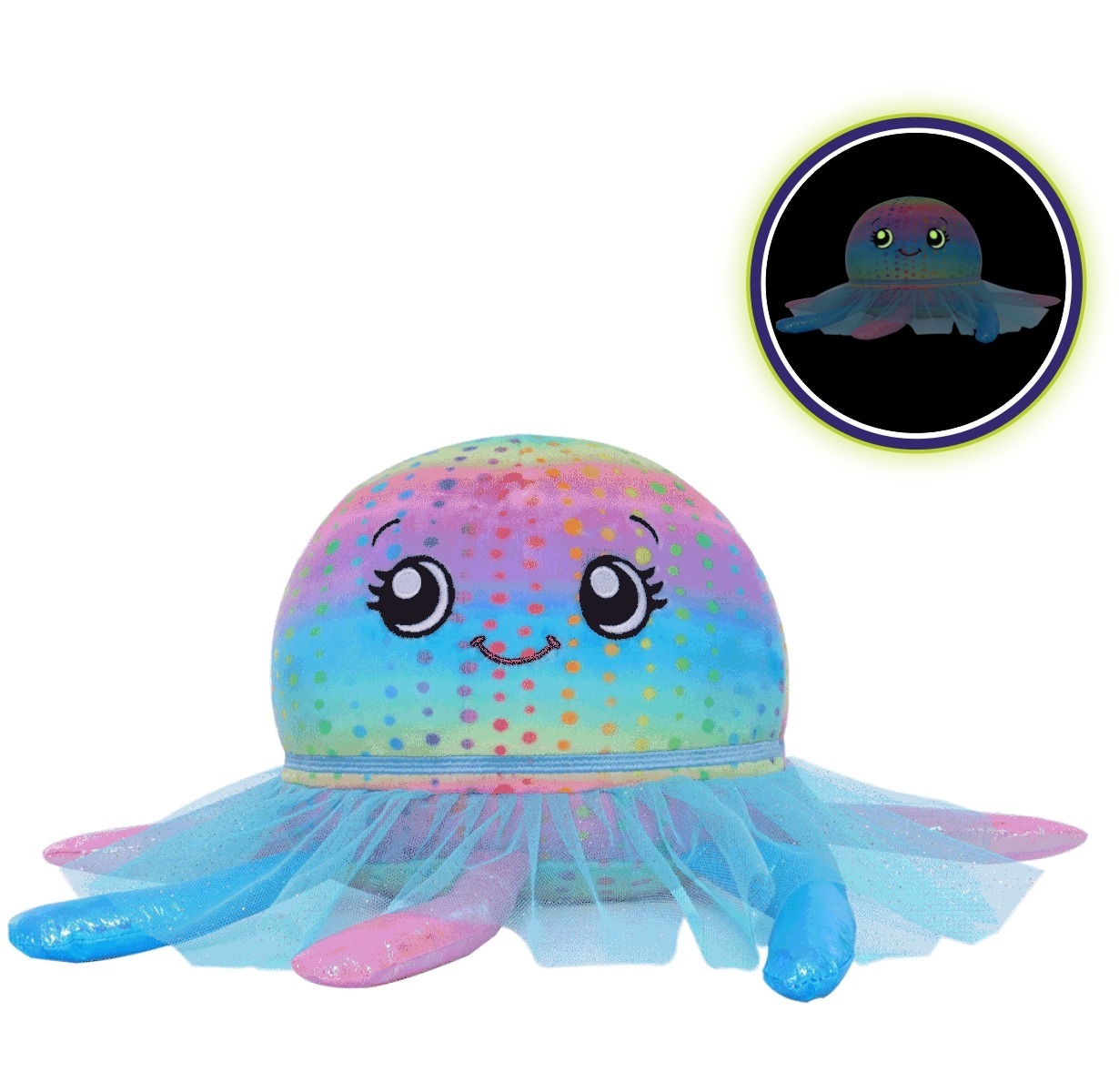 E-shop Dream Beams - Svietiaci plyšák/vankúšik, Chobotnička Juliana, 18cm
