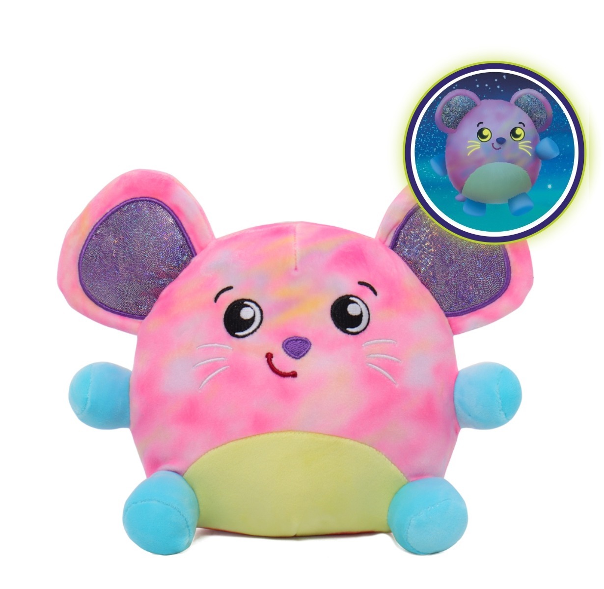 E-shop Dream Beams - Svietiaci plyšák/vankúšik, Myška Megan, 18cm