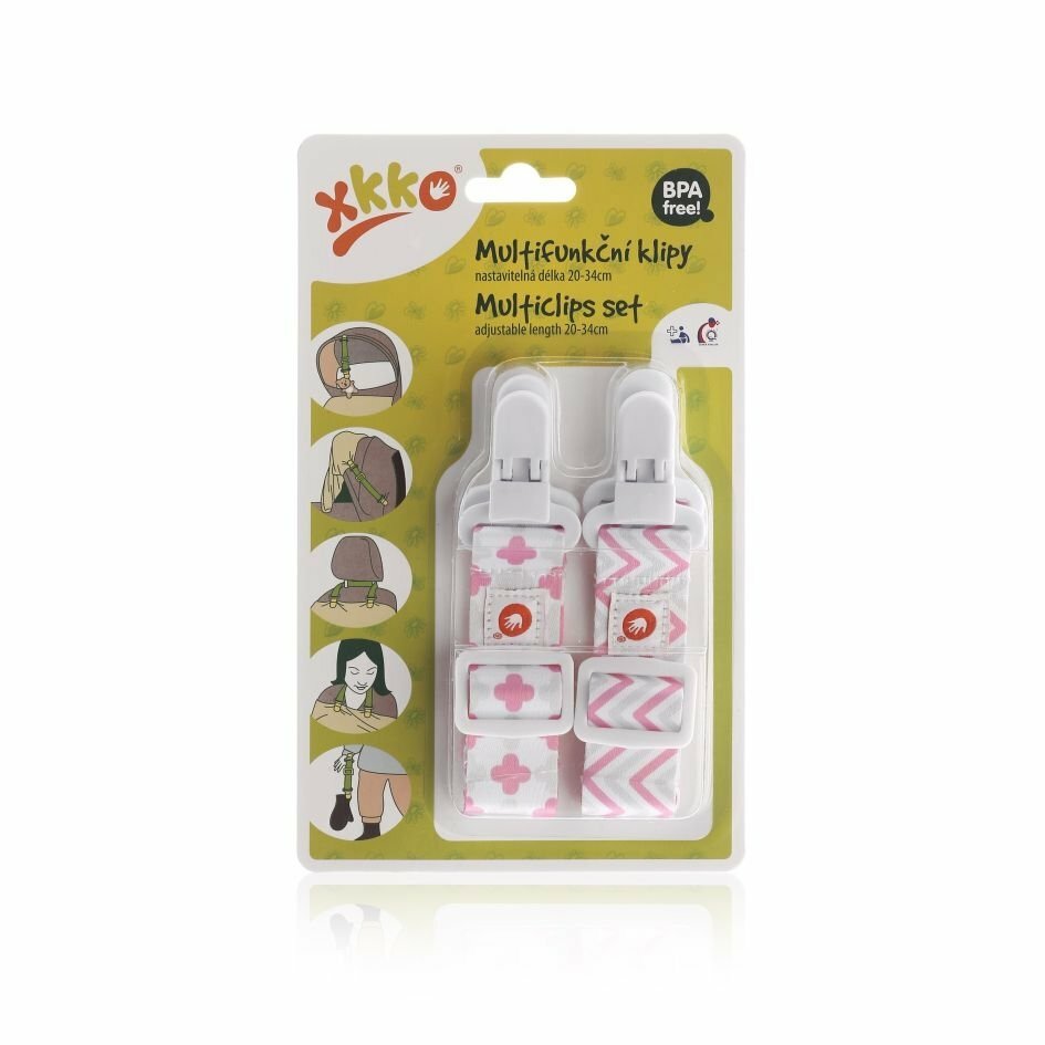 E-shop XKKO Multifunkčné klipy 2ks - Scandinavian Baby Pink MIX