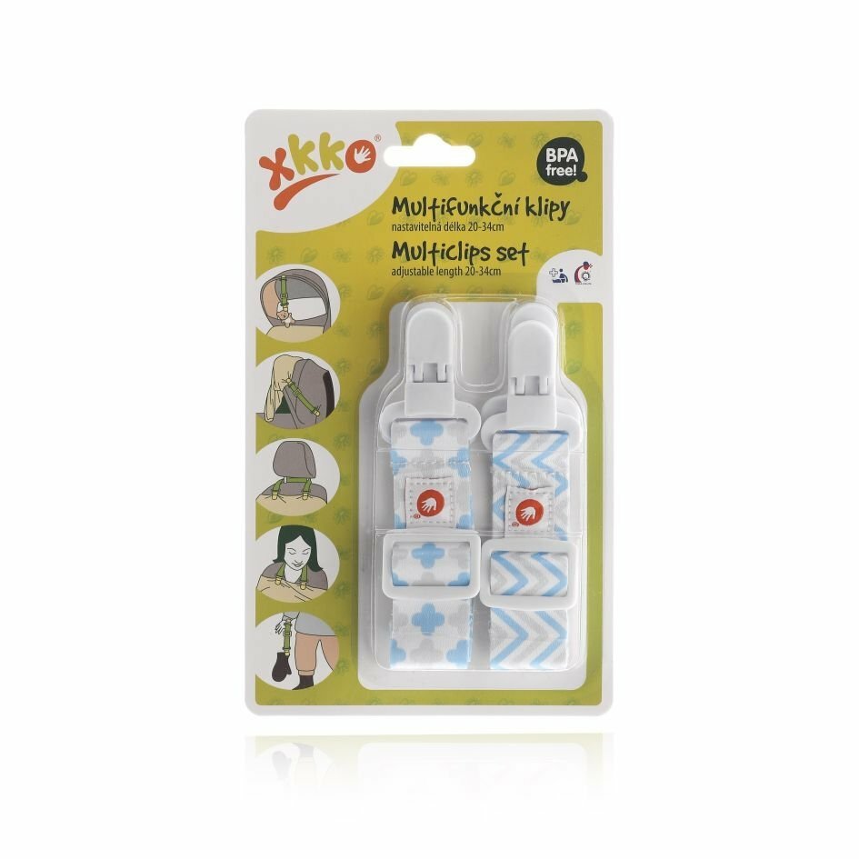 E-shop XKKO Multifunkčné klipy 2ks - Scandinavian Baby Blue MIX