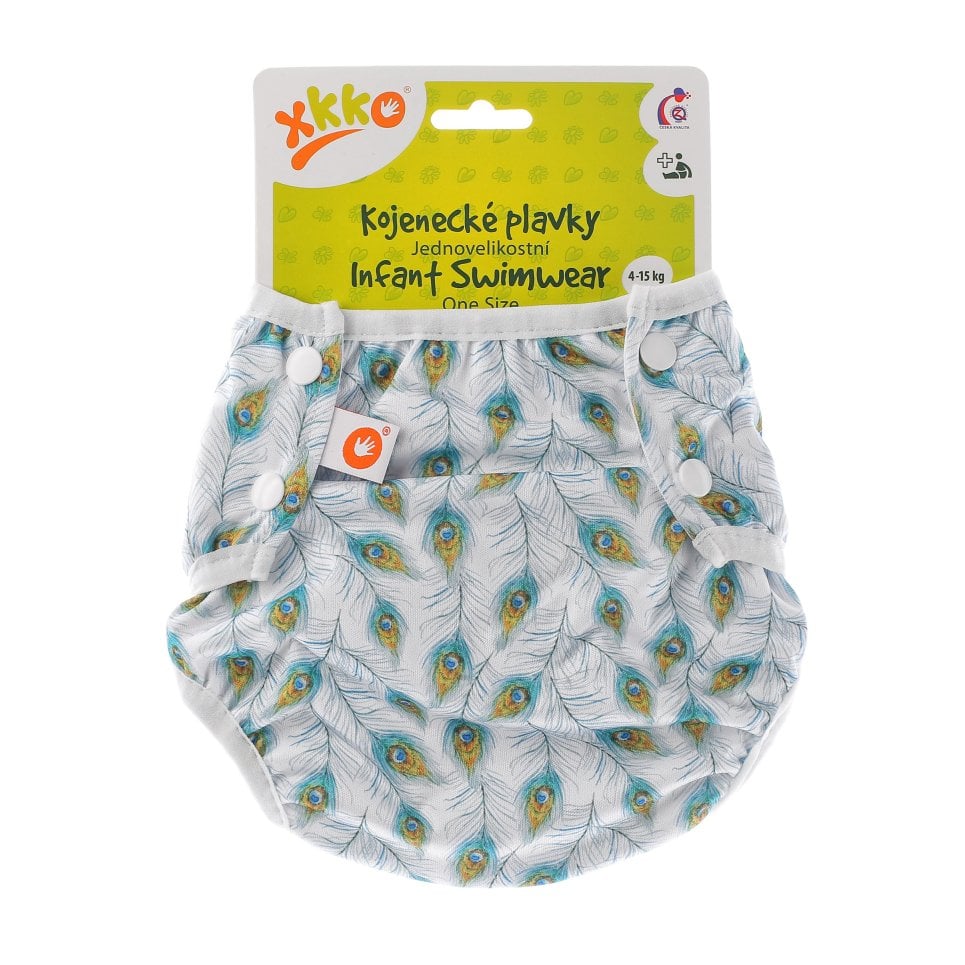E-shop XKKO - Dojčenské plavky, jednoveľkostné, Peacock Feathers