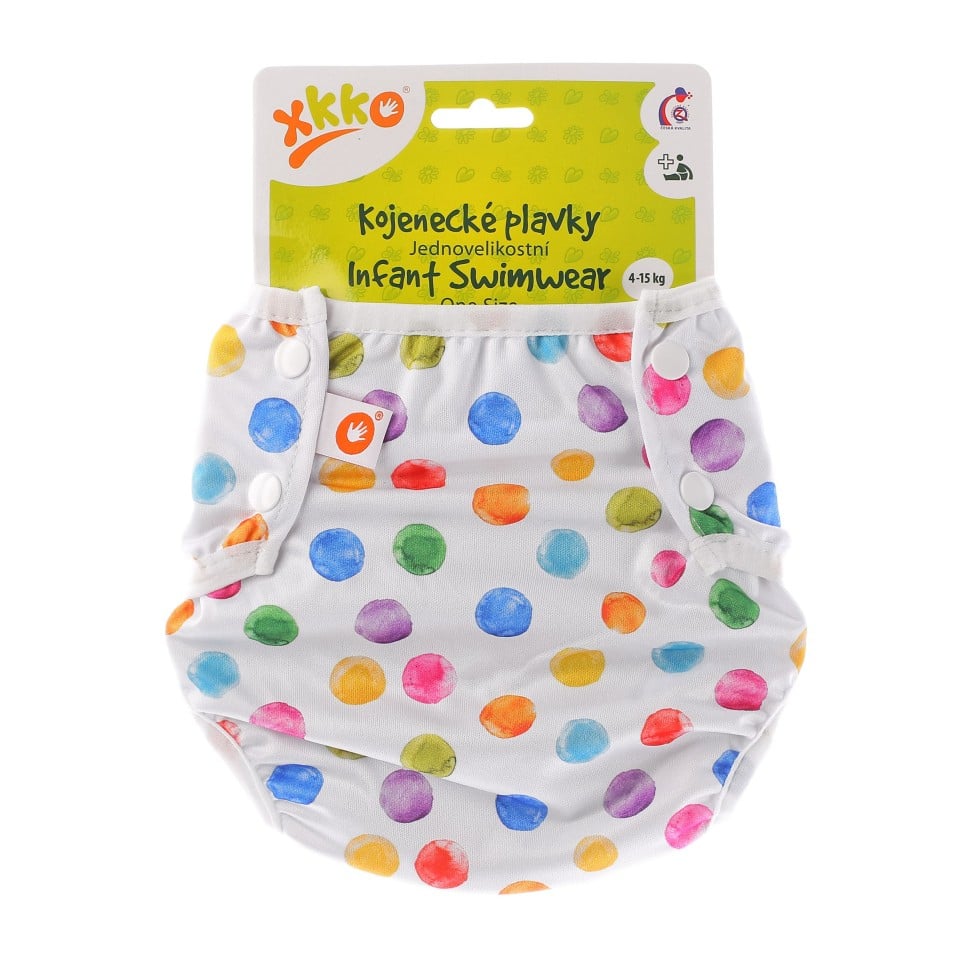 E-shop XKKO - Dojčenské plavky, jednoveľkostné, Watercolour Polka Dots