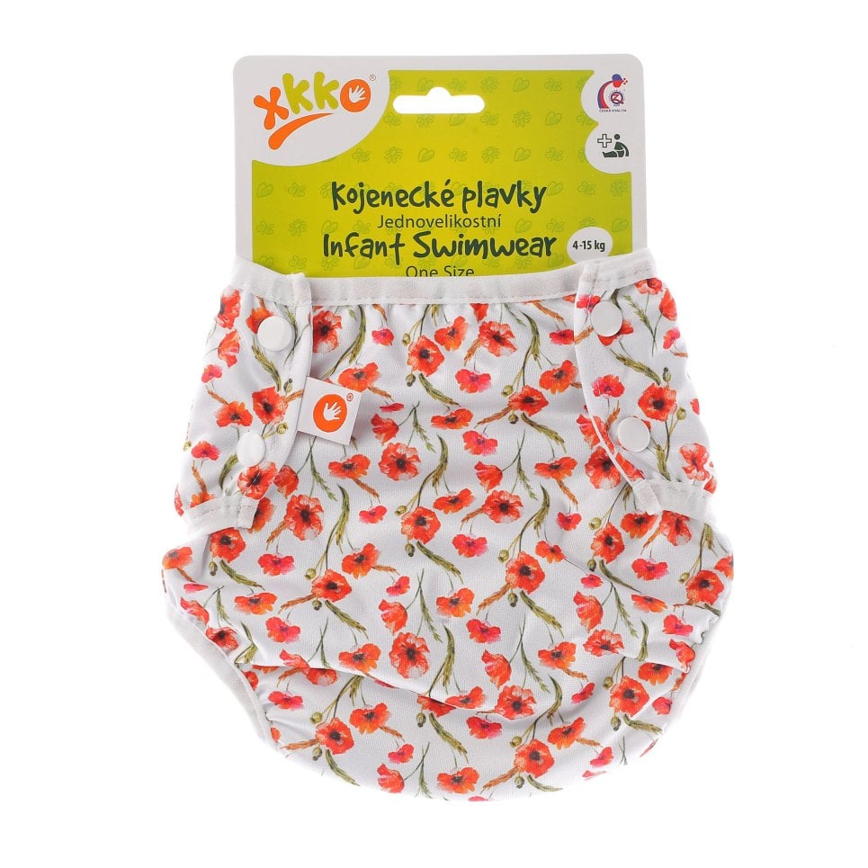 E-shop XKKO - Dojčenské plavky, jednoveľkostné, Red Poppies