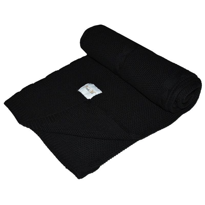E-shop EKO NatiMi Bavlnená deka KOC-03, black
