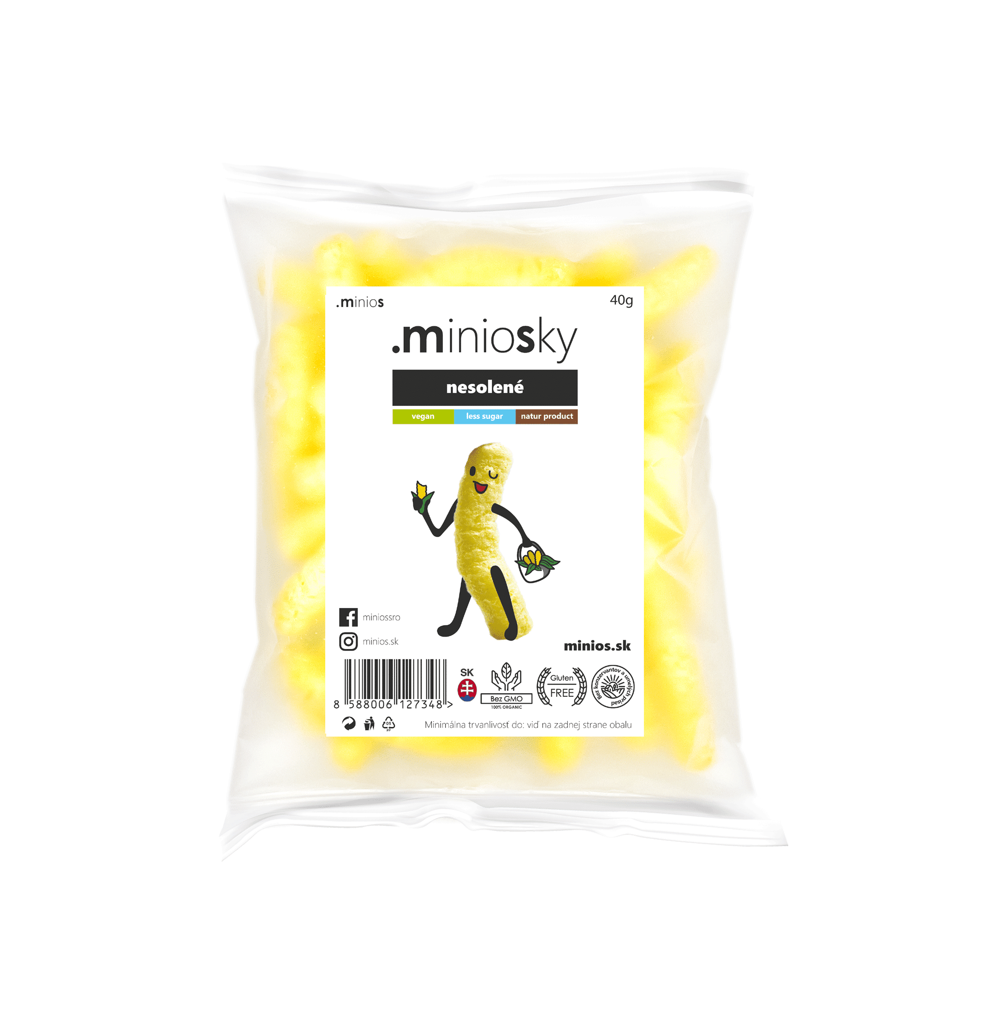 E-shop Minios Miniosky kukuričné chrumky nesolené
