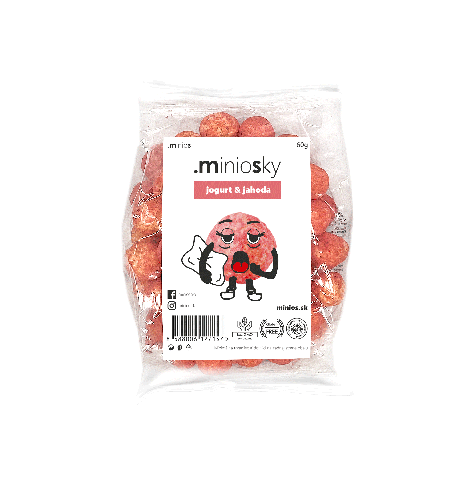 E-shop Minios Miniosky kukuričné chrumky jogurt a jahoda