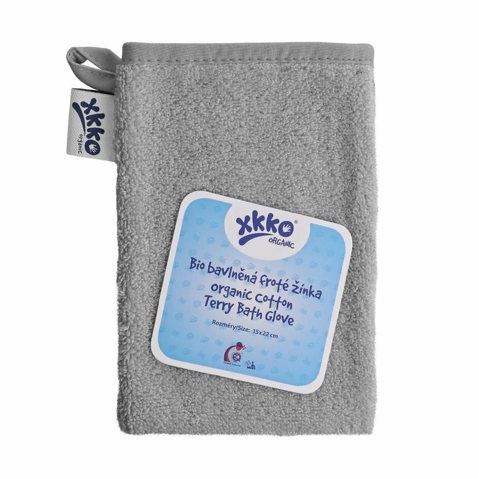 E-shop XKKO Organic BIO bavlnená froté žinka - Silver