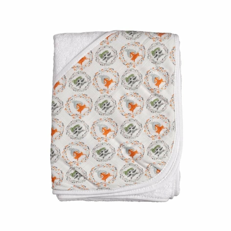 E-shop XKKO BMB Bambusová froté osuška s kapucňou, 90x90 - Fox&Raccoon