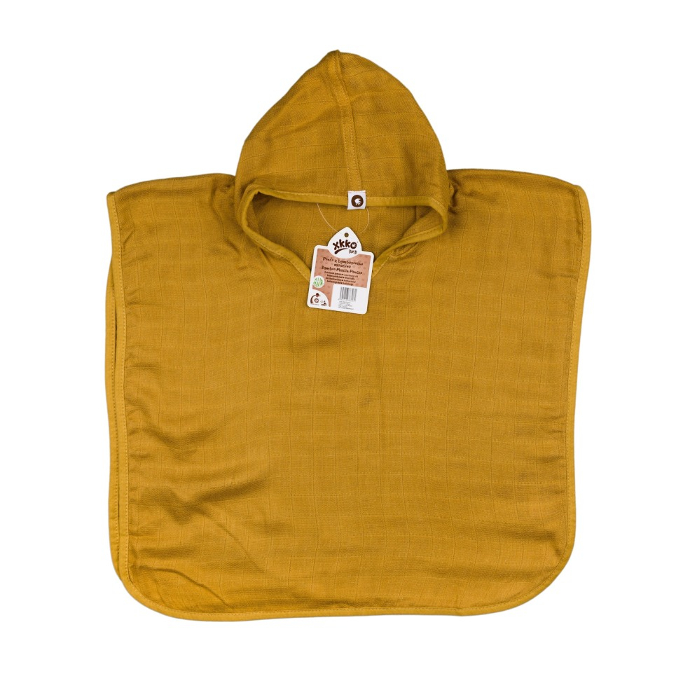 E-shop XKKO BMB Bambusové pončo Colours - Honey Mustard Veľkosť 2
