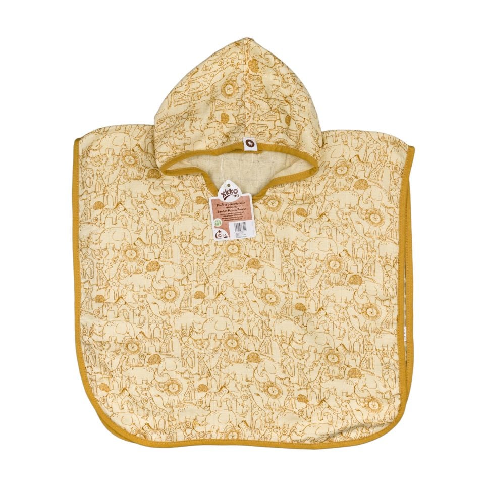 E-shop XKKO BMB Bambusové pončo Safari - Honey Mustard Veľkosť 2