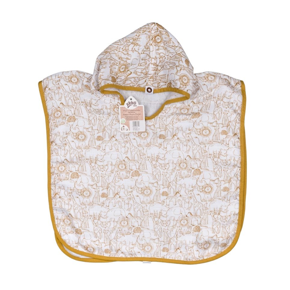 E-shop XKKO BMB Bambusové pončo Safari - W/Honey Mustard Veľkosť 1