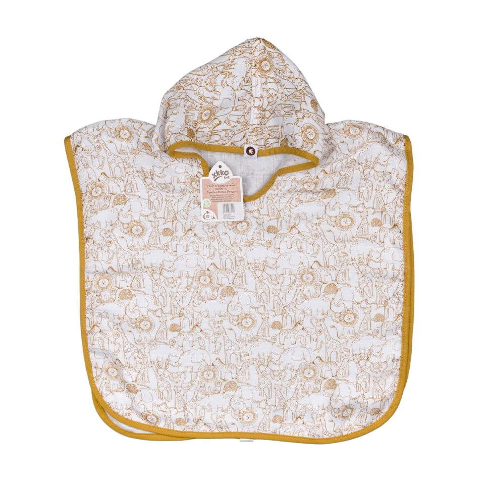 E-shop XKKO BMB Bambusové pončo Safari - W/Honey Mustard Veľkosť 2