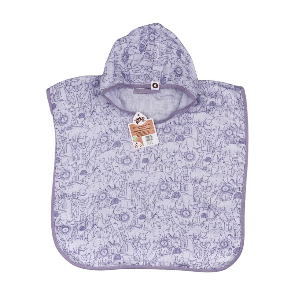 E-shop XKKO BMB Bambusové pončo Safari - Lavender Aura Veľkosť 2