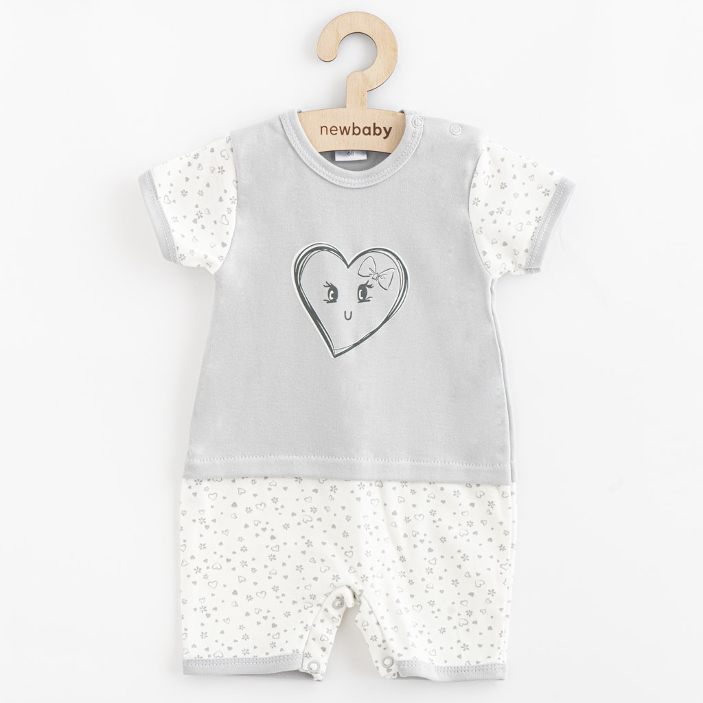 E-shop Dojčenský letný bavlnený overal New Baby Srdiečka, 80 (9-12m) - 55431