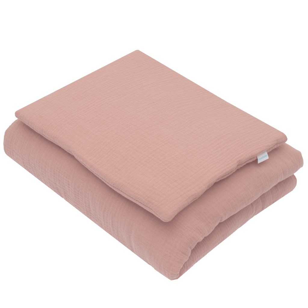 E-shop Mušelínový set s výplňou New Baby 80x70 cm ružový - 55570