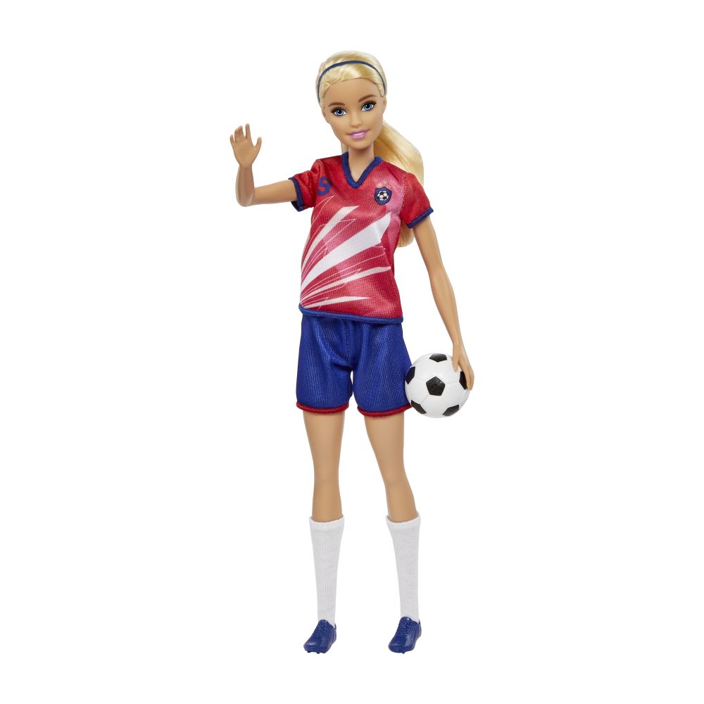 E-shop Mattel Barbie futbalová bábika - BARBIE V ČERVENOM DRESE