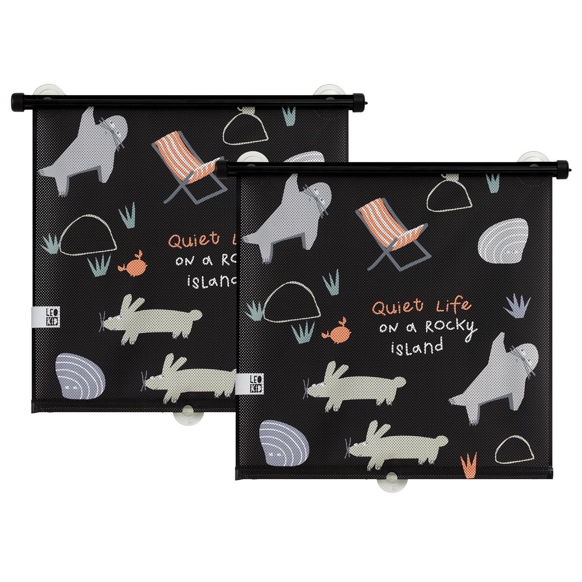 E-shop LEOKID slnečná clona do auta 2ks farba:rocky island