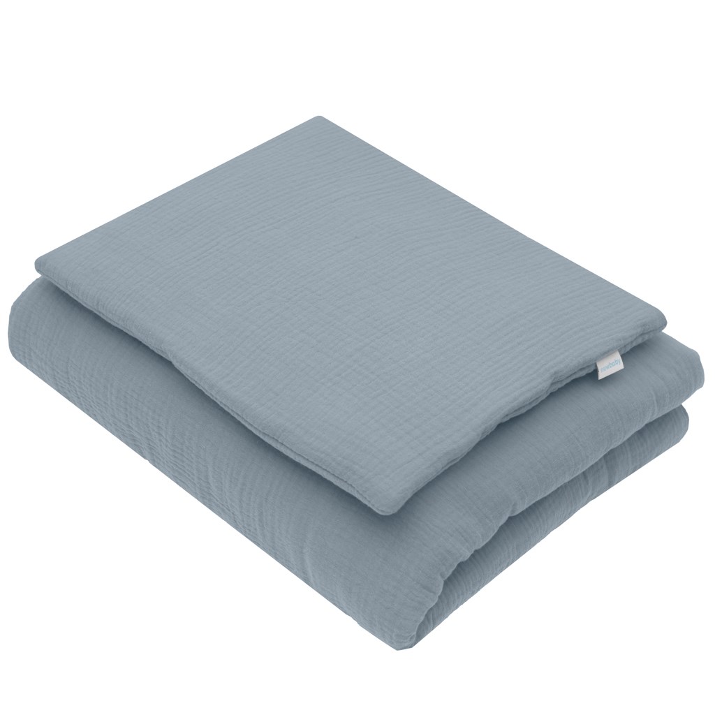 E-shop Mušelínový set s výplňou New Baby 80x70 cm modrý - 55569
