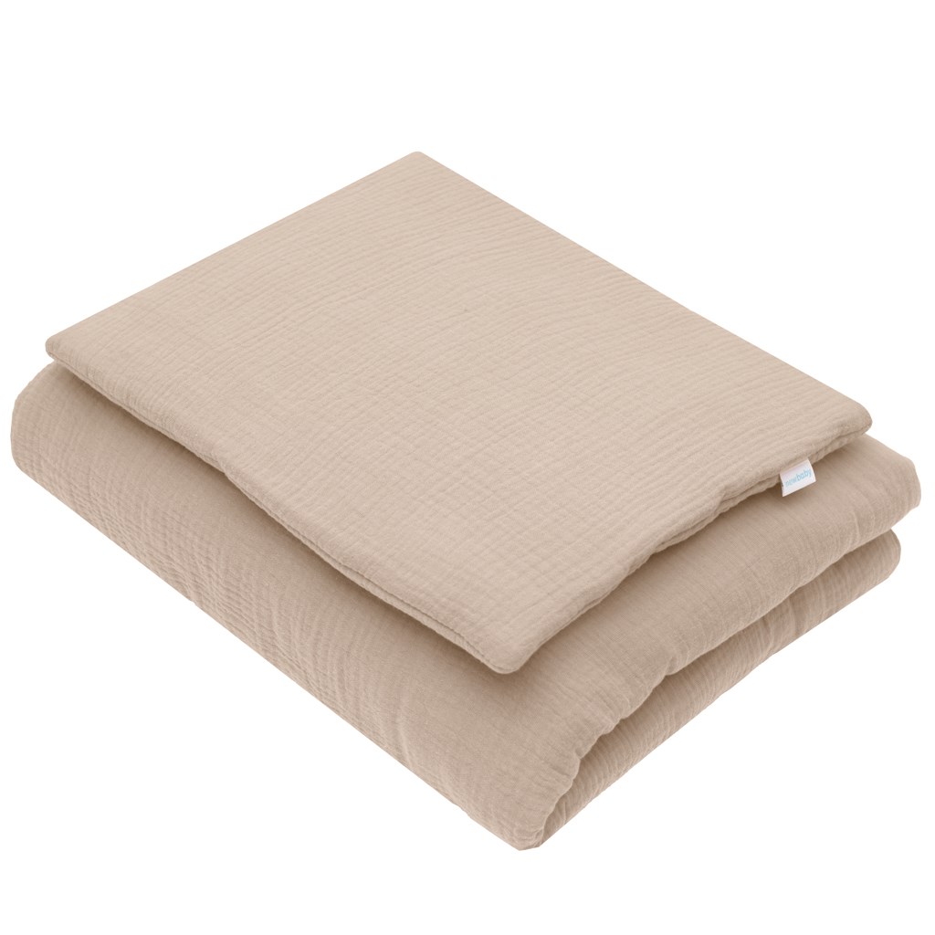 E-shop Mušelínový set s výplňou New Baby 80x70 cm béžový - 55572