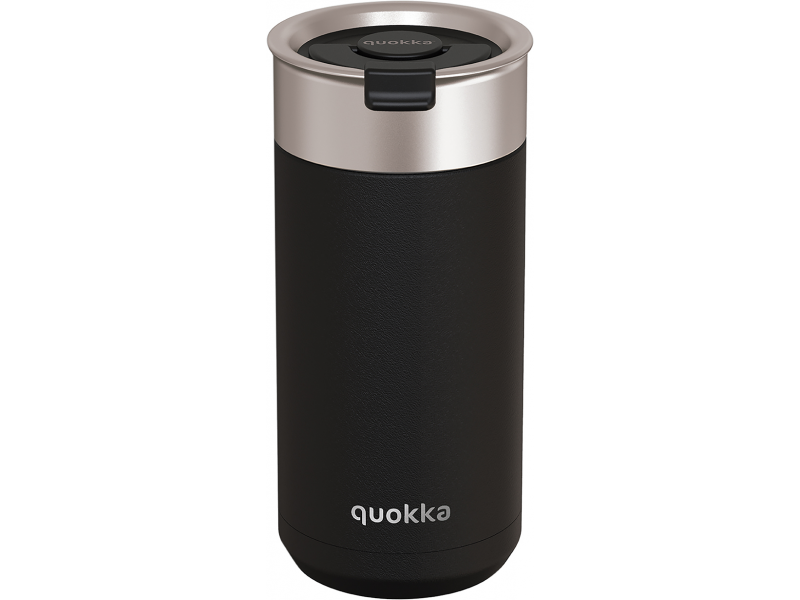 E-shop Quokka Nerezový termohrnček so sitkom Boost Carbon Black 400 ml