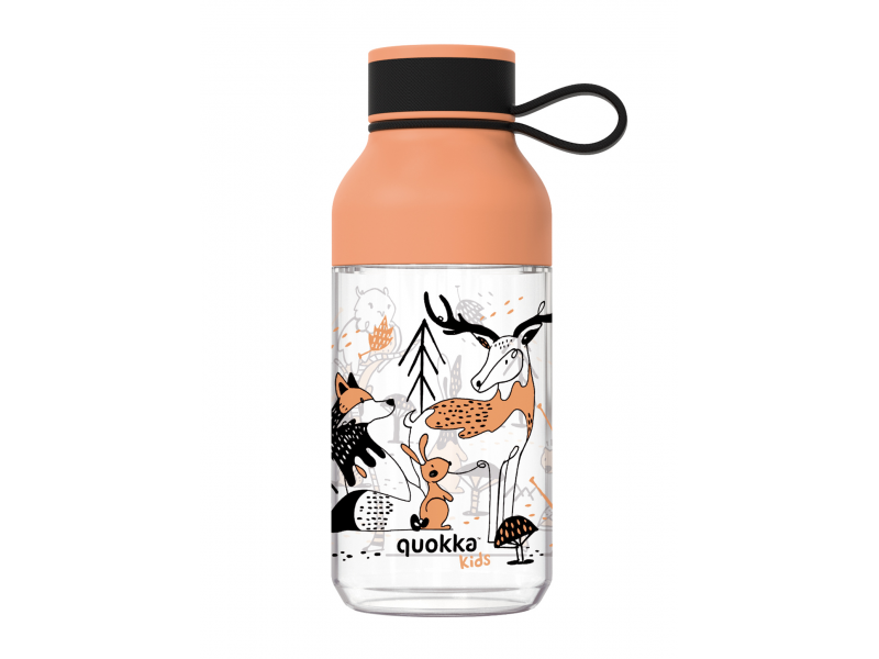 E-shop Quokka Plastová fľaša Ice Kids s pútkom In the Woods 430 ml