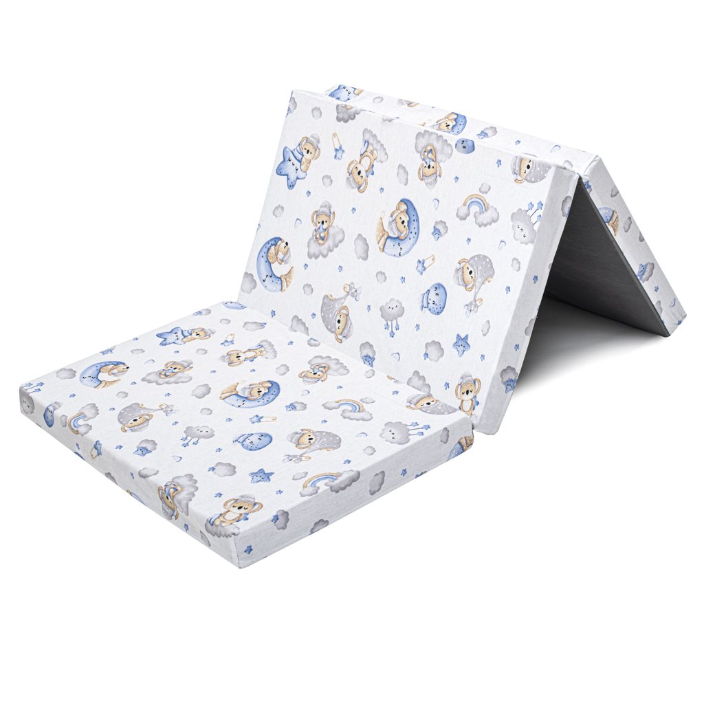 E-shop Skladacia matrac do postieľky New Baby STANDARD 120x60x5 cm koala modrá - 55553