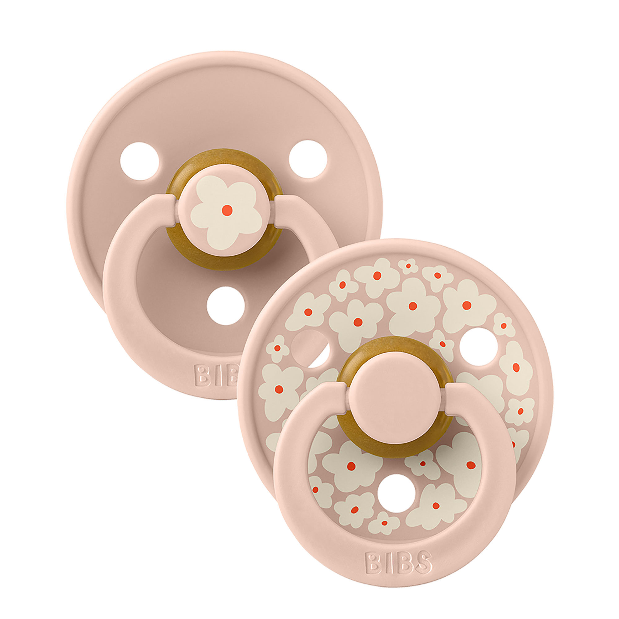 BIBS STUDIO Colour Jasmine cumlíky z prírodného kaučuku 2ks - veľkosť 2,Blush Mix