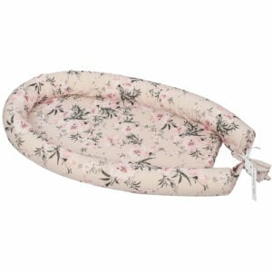 E-shop YOSOY Hniezdo pre bábätko zo 100% bambusu, 30x65 cm, FLOWERS ON THE BEIGE