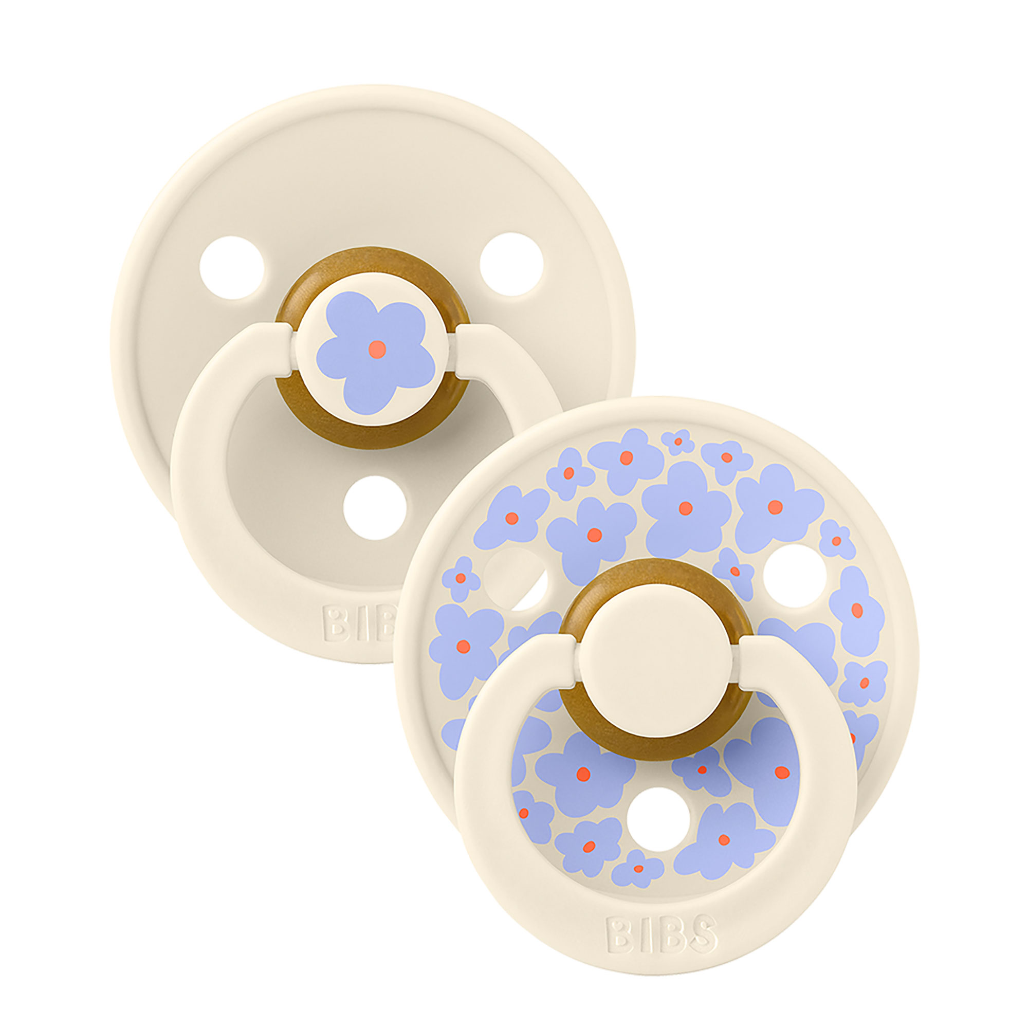BIBS STUDIO Colour Jasmine cumlíky z prírodného kaučuku 2ks - veľkosť 1,Ivory Mix
