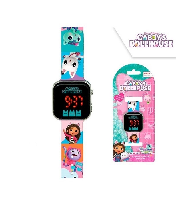 E-shop Kids Euroswan Digitálne LED hodinky - Gabby's Dollhouse