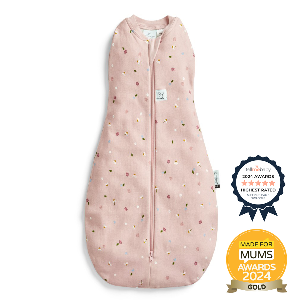 E-shop ERGOPOUCH Zavinovačka a vak na spanie 2v1 Cocoon Daisies 0-3 m, 3-6 kg, 0,2 tog
