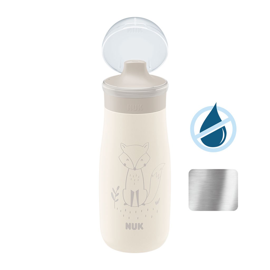 E-shop Detská fľaša NUK Mini-Me Sip nerez 300 ml (9+ m.) beige - 55926