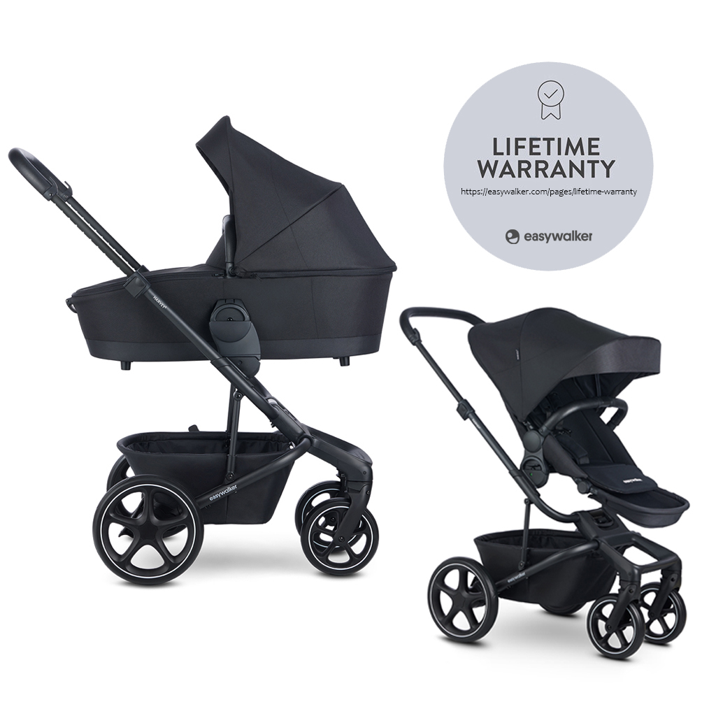 E-shop EASYWALKER Kočík kombinovaný Harvey⁵ 2v1 Midnight Black LITE RWS