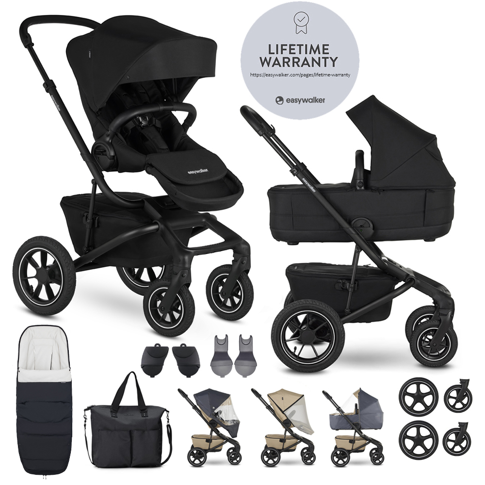 E-shop EASYWALKER Kočík kombinovaný Jimmey Pepper Black XXL AIR + RWS