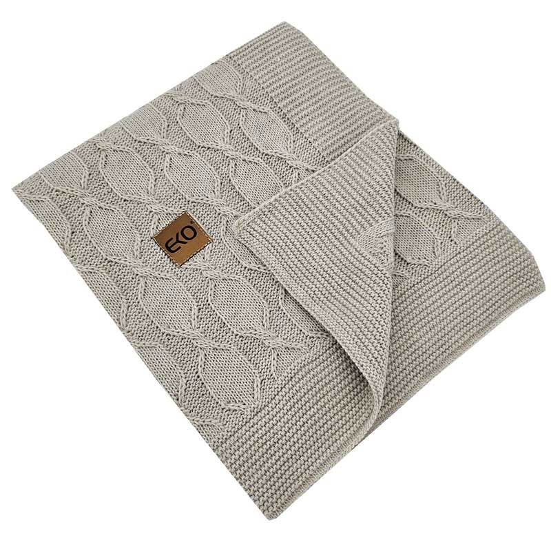 E-shop EKO Pletená deka z alpaky PLE-94 BEIGE