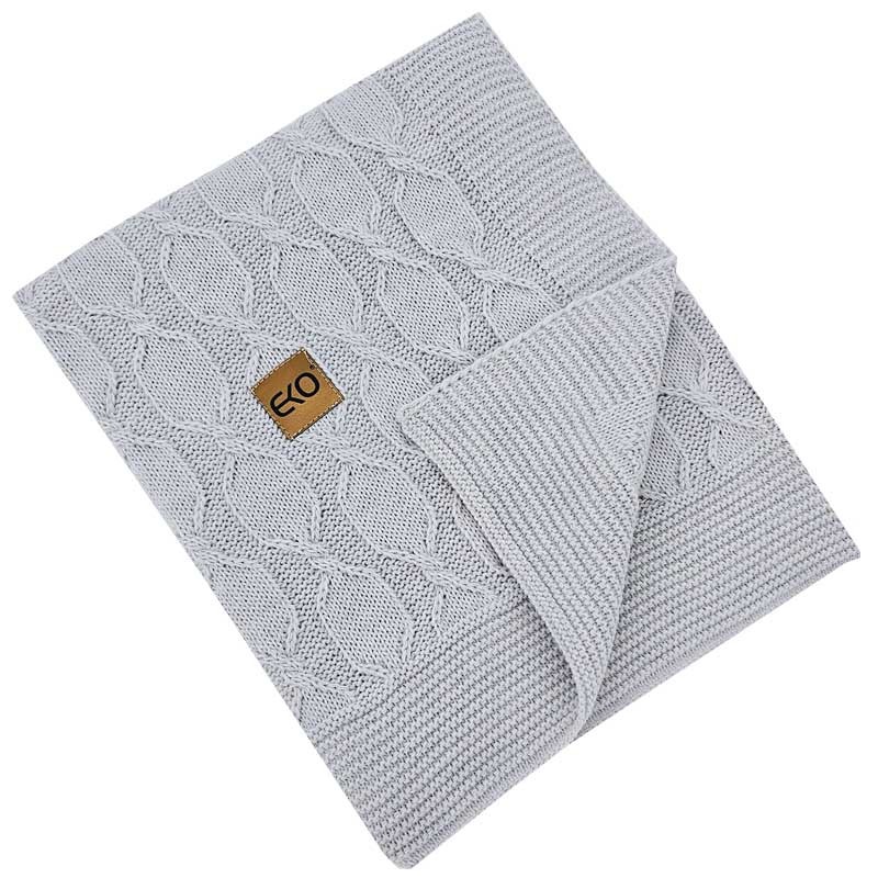 E-shop EKO Pletená deka z alpaky PLE-94 LIGHT GREY