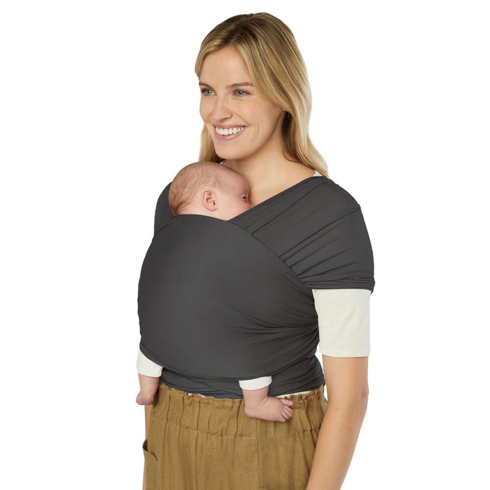E-shop ERGOBABY | ŠÁTEK/Aura Sustainably Sourced Knit Baby Wrap - Soft Black