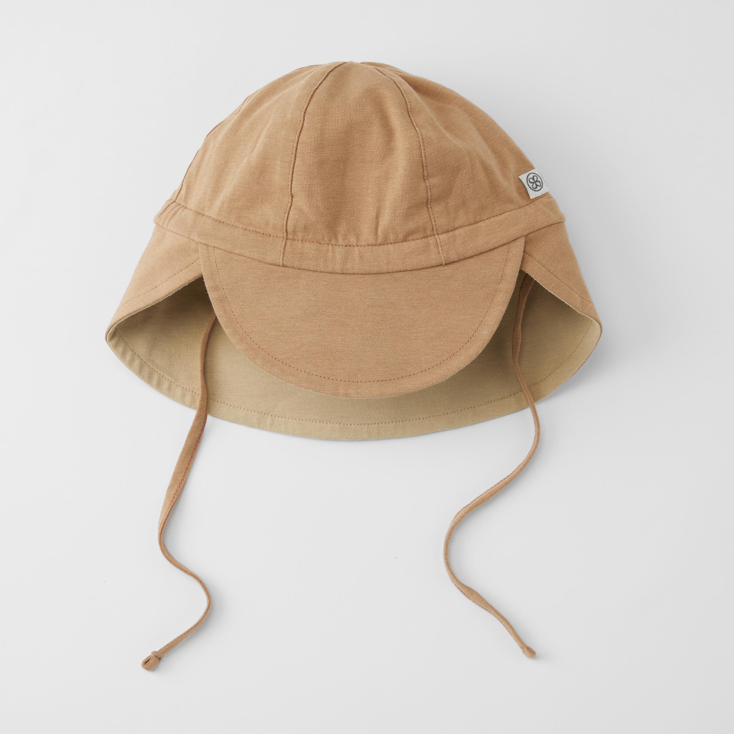 E-shop OBOJSTRANNÝ KLOBÚČIK UPF50+ CLOBY PEANUT BROWN/ SANDY BEACH 0-6M