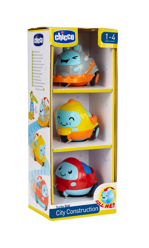 E-shop CHICCO Mini autíčka City Construction 3ks, 12m+