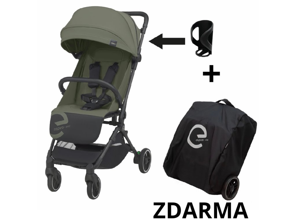 E-shop Espiro športový kočík Pop, 04 pistachio creme + 2 DARČEKY