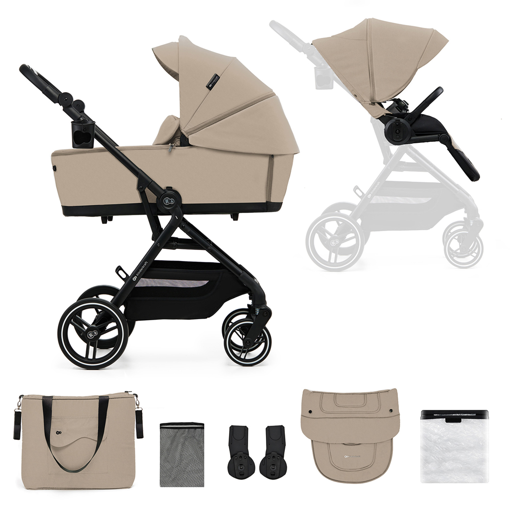 E-shop KINDERKRAFT SELECT Kočík kombinovaný Yoxi 2v1 Sand Beige