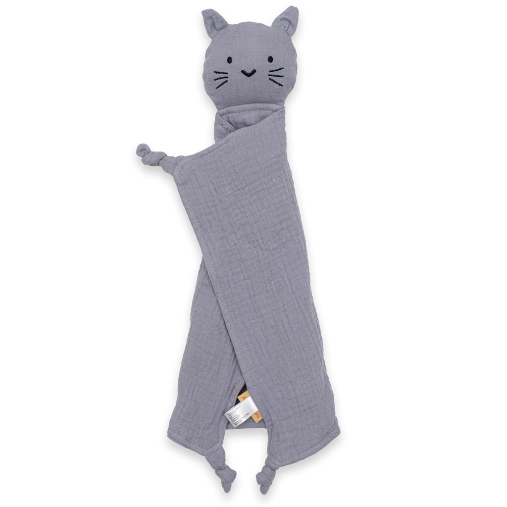 E-shop Mušelínový usínáčik New Baby Cat grey - 53504