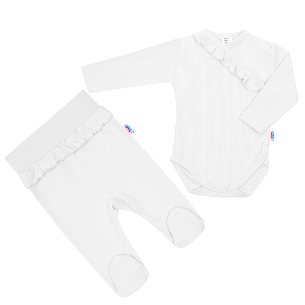 E-shop 2-dielna dojčenská súprava New Baby Stripes bílá, 80 (9-12m) - 48199