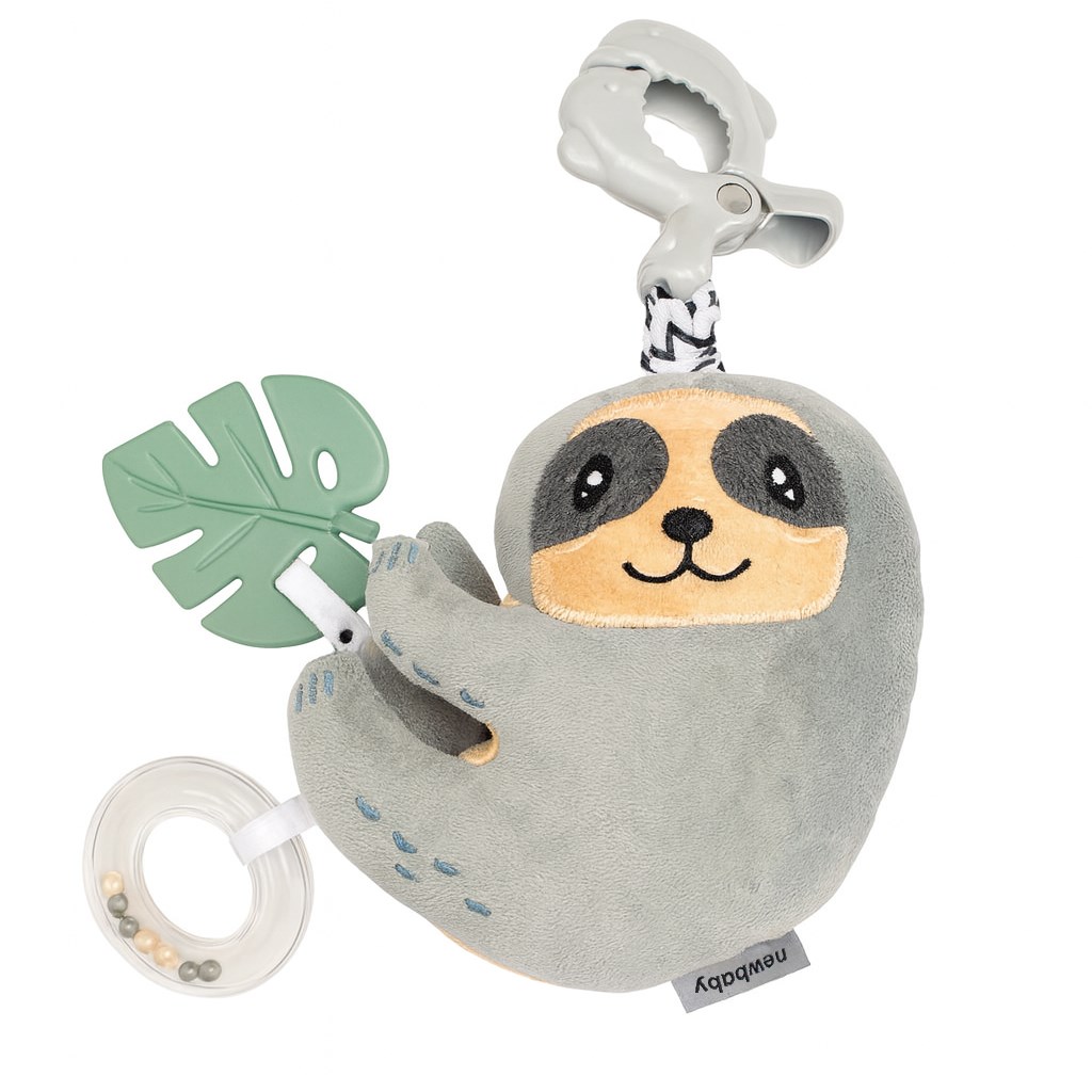 E-shop Edukačná hrajúca plyšová hračka s klipom New Baby Sloth - 53901