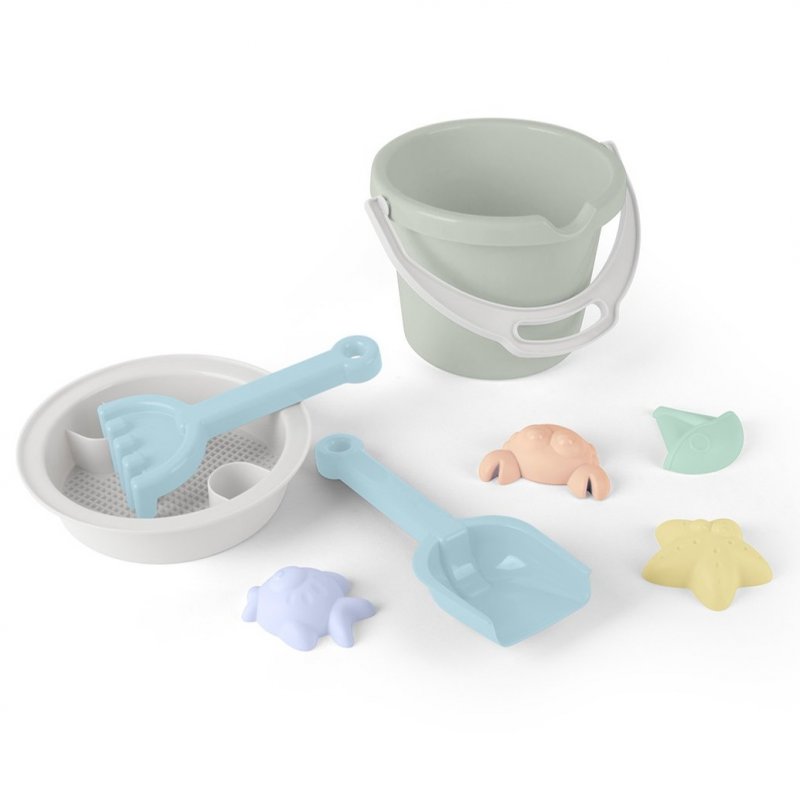 E-shop DANTOY Hračky na piesok - bábovky - 8ks Pastel Blue 24m+